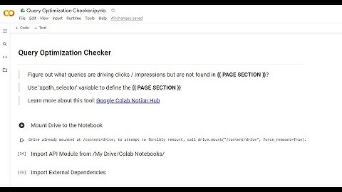 Tool Setup - Part 2 - [Query Optimization Checker: Google Colab, Python & Search Console API]