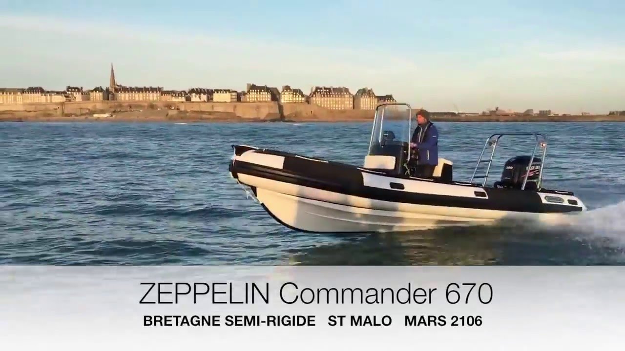 Zeppelin Commander ZEPPELIN COMMANDER 670 bateau semi-rigide - YouTube