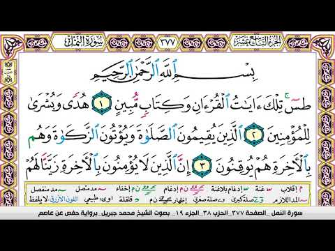 محمد جبريل سورة النمل مكتوبة وكاملة