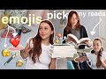 Emojis pick the books i read  reading vlog