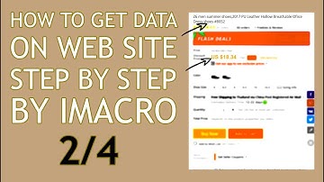 Extracting data from a website using iMacros 2/4
