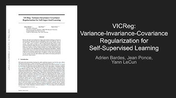 VICReg: Variance-Invariance-Covariance Regularization for Self-Supervised Learning