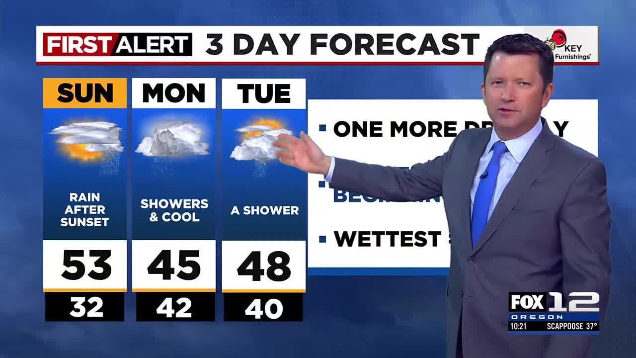 First Alert Saturday evening FOX 12 weather forecast (2/3) - YouTube