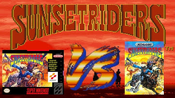 Sunset Riders Intro and First Stage Comparison #snes #genesis - Nintenjoe25