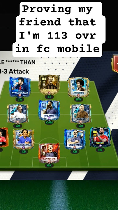 Proving my friend that I'm 113 ovr in fc mobile#fcmobile