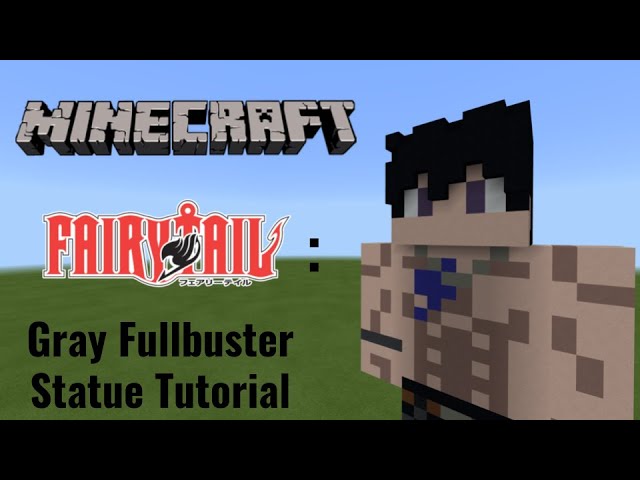 Minecraft | How To Make A Gray Fullbuster Statue (Fairy Tail) - Youtube