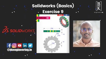 Solidworks Basic Exercise 9 | Mechanical Engineering | CAD | For Beginners | BK Engineering
