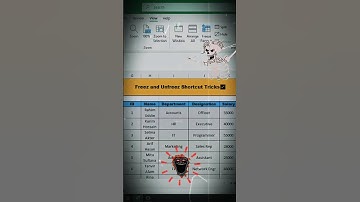 Freeze And Unfreeze In Excel 😱✅ #excel #excelformula #exceltricks #exceltips #exceltutorial #shorts