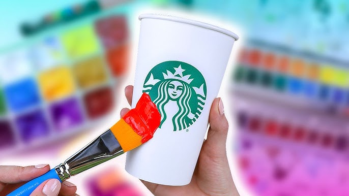 Decorate a reusable starbucks cup with sharpies☕️