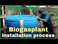 Portable biogas plant installation process