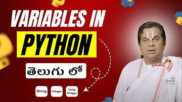 Variables in Python Explained in Telugu | Data Analytics Tutorials Telugu | Brolly Academy