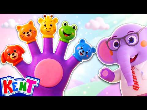 Balloon Finger Family Birthday Party 🎂 | Nursery Rhymes for Kids | Kent The Elephant