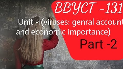 BBYCT -131 Unit -1(Viruses: general account and economic importance)