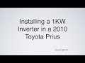 Add a 1kW Inverter to Prius