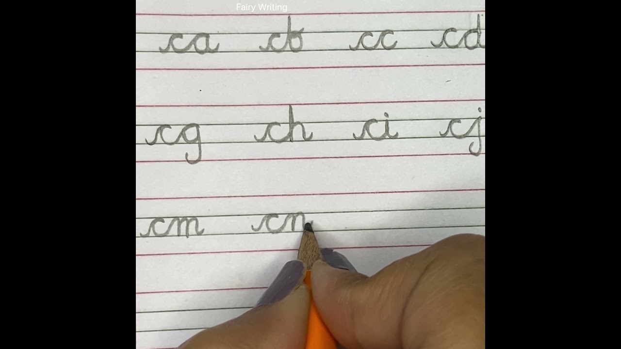 cn connected alphabet ! learn to write small letters connected with alphabet c🙂 ! 