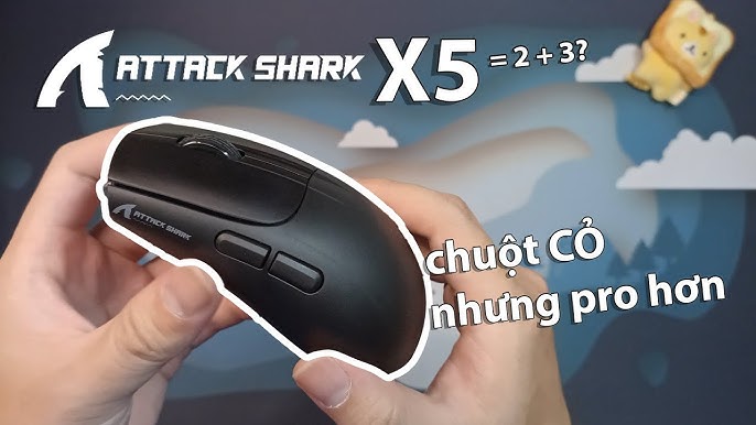 Chuột Bluetooth Không Dây Chip PAW3395 Ziyou X6 Attack Shark Dock Sạc RGB  Không Dây Gaming Siêu Nhẹ