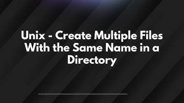 Unix - Create Multiple Files With the Same Name in a Directory