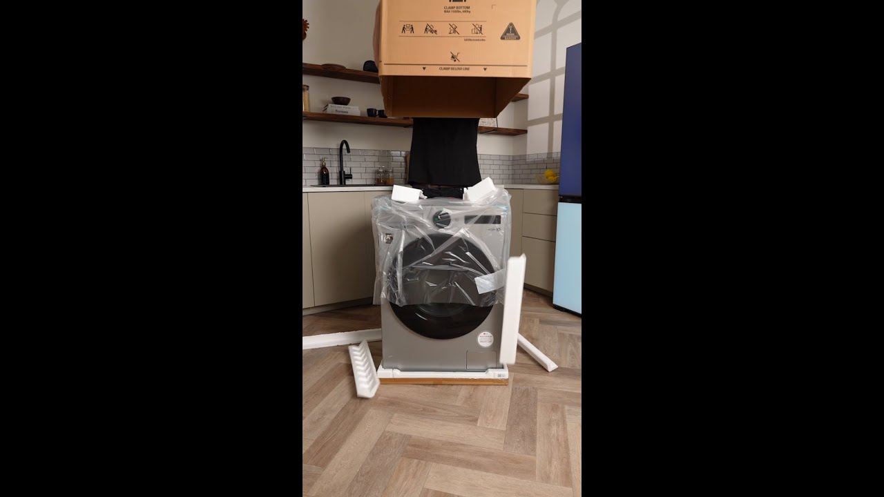Unboxing the LG VX washing machine...