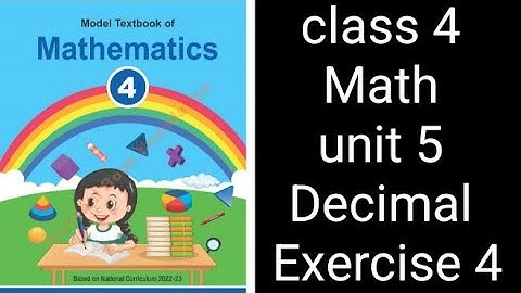 Class 4 Math | Unit 5 Exercise 4 | Decimals | Federal Board (NBF)