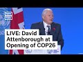 Sir David Attenborough Addresses World Leaders at COP26 | LIVE