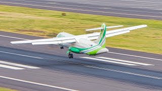 SUPER BOUNCE LANDING Binter ATR 72 at Madeira Airport