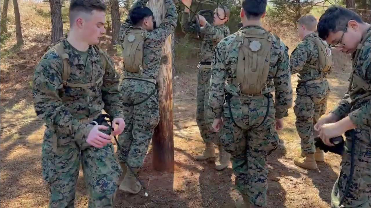 CC MCJROTC Alpha Team conducting Rope Bridge at Bedford Raiders