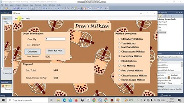 Ordering System Using VB.Net    (milktea shop)