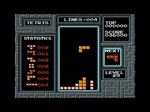 NES Tetris - Level 29 Tetris with DAS