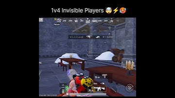 1v4 Invisible Players 🤯⚡🥵 #shorts #viral #bgmihighlights