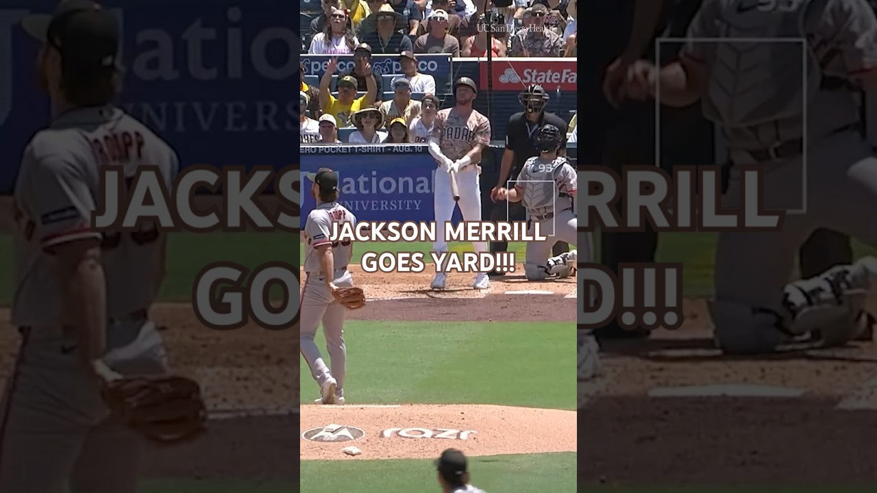 Just a lil’ Merrill Madness 💪 #mlb #baseball #homerun #padres #highlights #jacksonmerrill