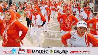 SENAM MASSAL MEMPERINGATI GEBYAR 17 AGUSTUS DIPANDU COACH RITA // Aerobic Kemerdekaan HUT RI-77