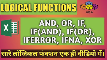 Excel Logical Functions IF, AND, OR, IF(AND), IF(OR), XOR, IFERROR, IFNA, NESTED IF