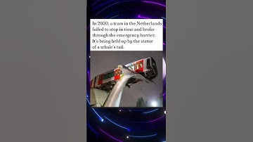 In 2020, a tram in the Netherlands failed to stop in time and broke the emergency barrier.🤯❤#shorts