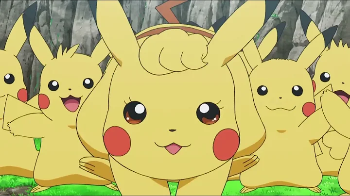 #pokemon#pikachu#ashCurly Kisses Boss Pikachu and Ash's Pikachu - Pokémon