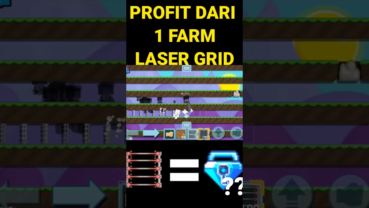 PROFIT NYA GAK MAIN MAIN CUY! PROFIT FARM LASER GRID 2023 -GROWTOPIA 