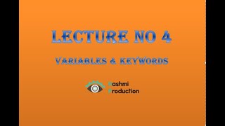 Java Lecture No 4 (Basic Concepts for example Variable,keyword,data types) in Urdu/Hindi