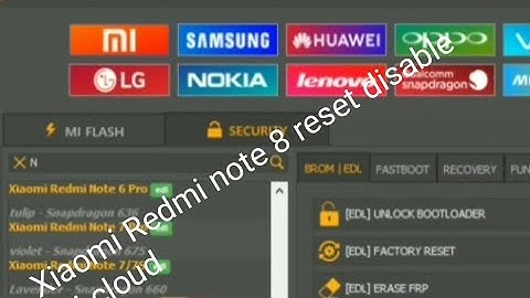 Xiaomi Redmi note 8 reset disable mi cloud 2022