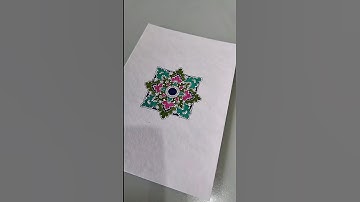 Square ornate mandala using circular grid - process video #mandala #processvideo #painting #arttips