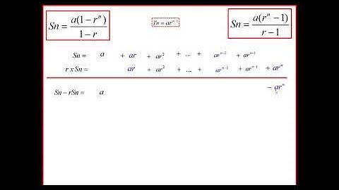 Sum to n terms for Geometric Series Proof