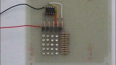 A charlieplexed LED matrix