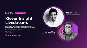 #KleverInsight: Misha Lederman hosts Dio Ianakiara