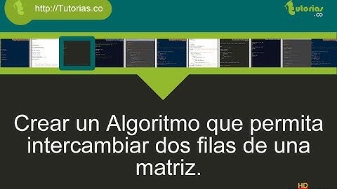arreglos -- pseudocodigo (intercambiar filas matriz)