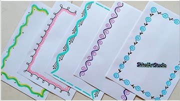 6 BEAUTIFUL BORDER DESIGNS/PROJECT WORK DESIGNS/A4 SHEET/FILE/FRONT PAGE DESIGN FOR SCHOOL PROJECT