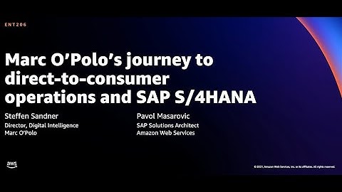 AWS re:Invent 2021 - Marc O’Polo’s journey to direct-to-consumer operations and SAP S/4HANA