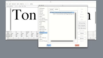 Class Kerning in FontForge