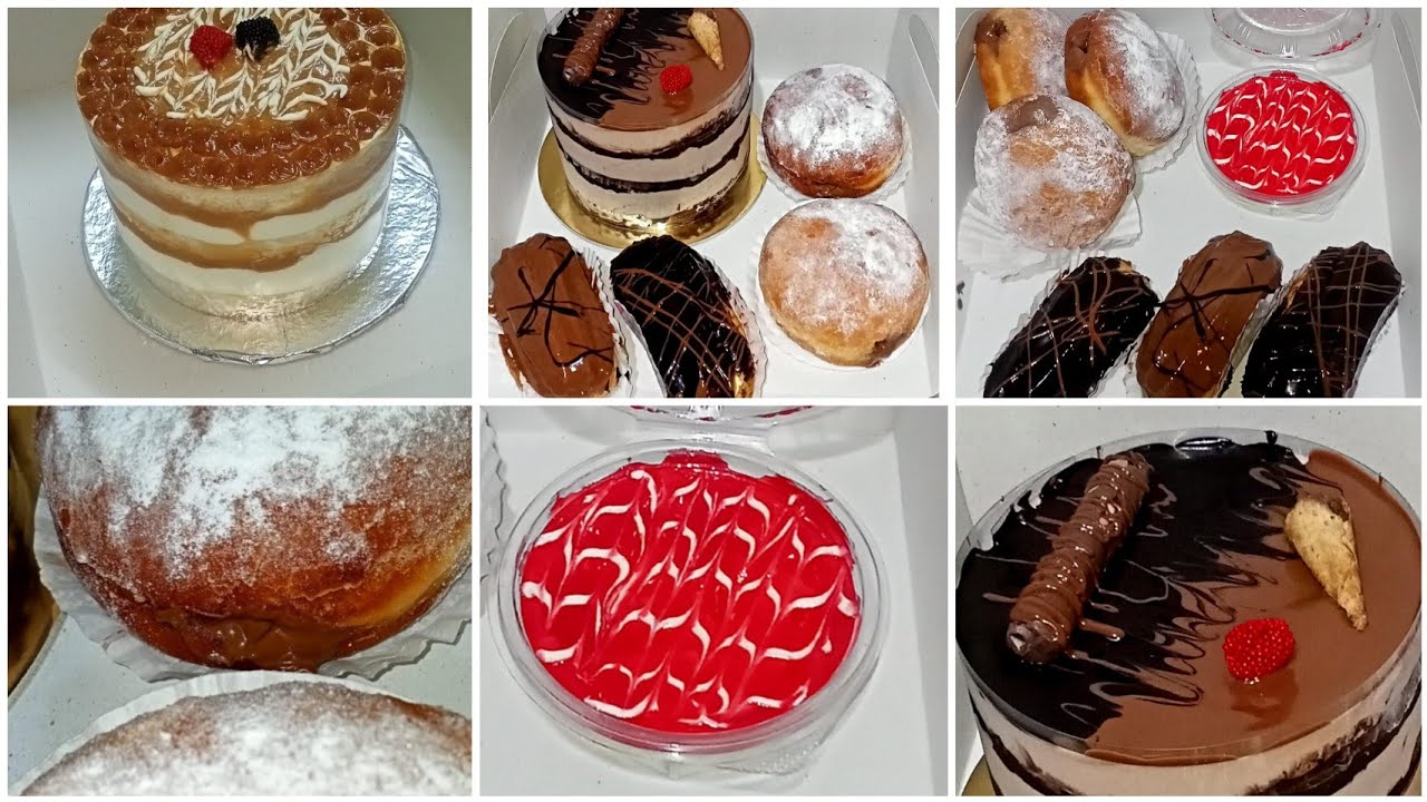 افكار عروض بوكسات السعادة تورت، دوناتس محشي،اكلير بحشوة الباستري كريم + تورتة كراميل مع سعر البيع