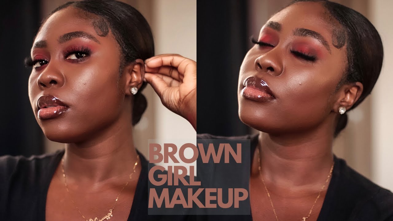 RED EYESHADOW TUTORIAL FOR DARK SKIN / BROWN GIRL JES ISCAH YouTube
