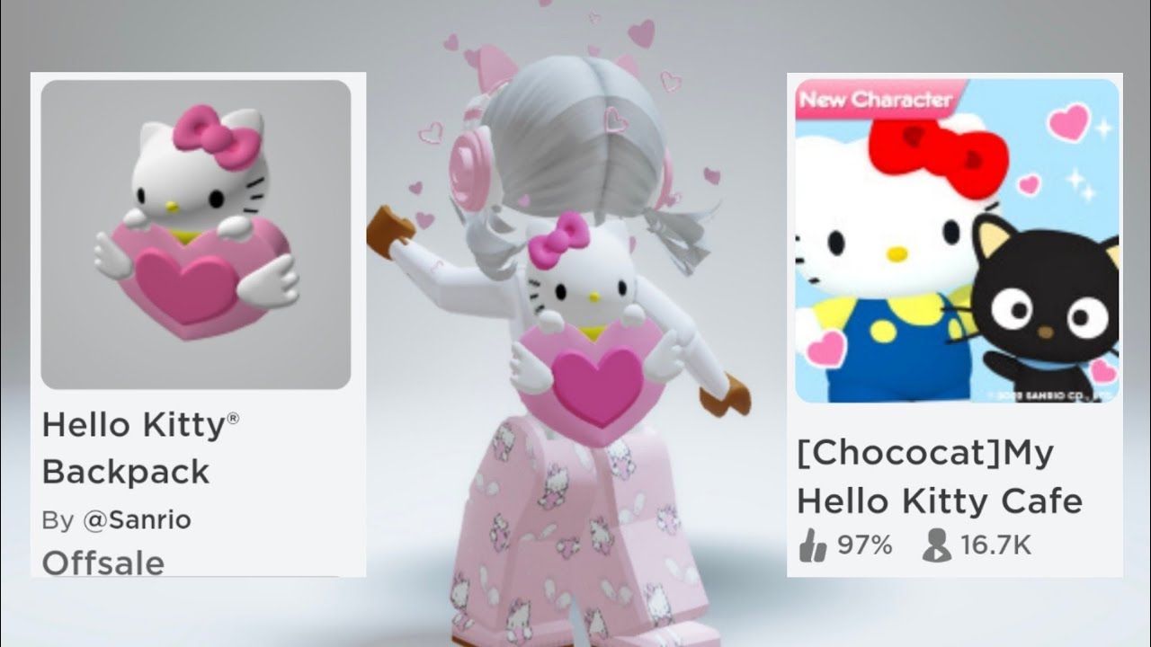 Hey I'm new and I love sanrio<33 #roblox #new #sanrio #hellokitty