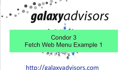 Condor 3 Web Example V01