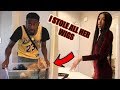 I STOLE ALL MY CRUSH'S WIGS AND WEAVE ... SHE WENT OFF!! | TyTheGuy